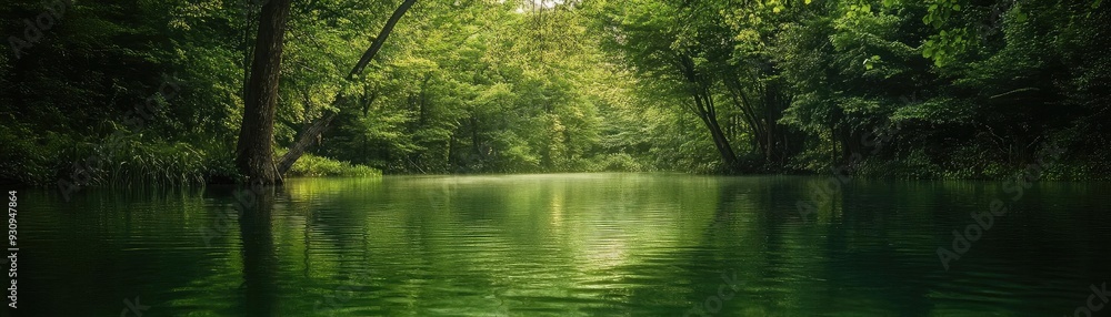 A tranquil forest scene reflecting calm water and lush greenery, perfect for nature lovers and relaxation themes. A tranquil forest scene reflecting calm water and lush greenery, perfect for nature lovers and relaxation themes.