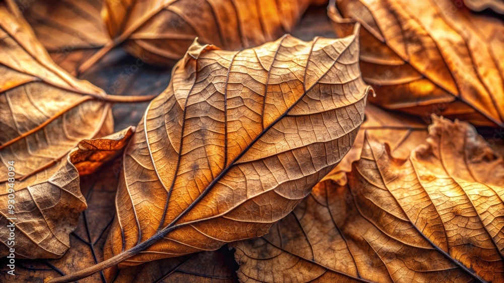Close up of detailed dried leaves , autumn, texture, nature, background, brown, dry, foliage, season, macro, close-up Close up of detailed dried leaves , autumn, texture, nature, background, brown, dry, foliage, season, macro, close-up