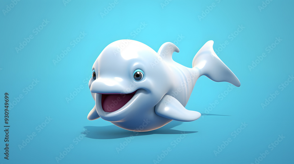 Beluga 3d cartoon style Beluga 3d cartoon style
