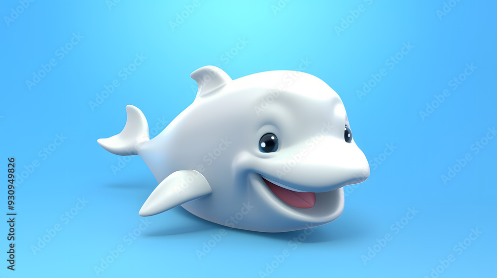 Beluga 3d cartoon style Beluga 3d cartoon style
