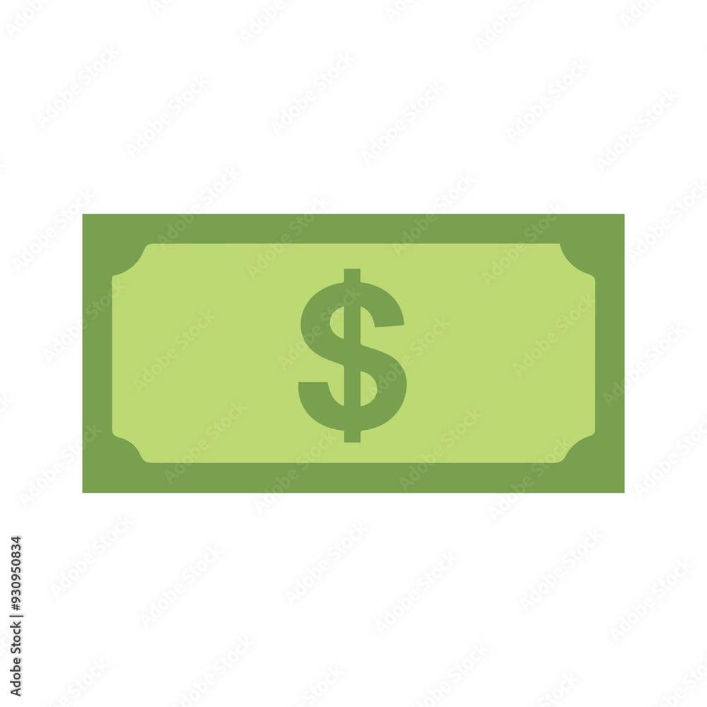 Dollar paper icon black and green color. banking cost marketing earn design. Dollar paper icon black and green color. banking cost marketing earn design.
