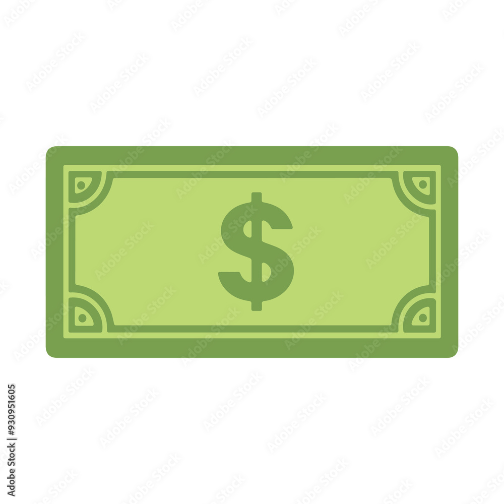 Dollar paper icon black and green color. banking cost marketing earn design. Dollar paper icon black and green color. banking cost marketing earn design.