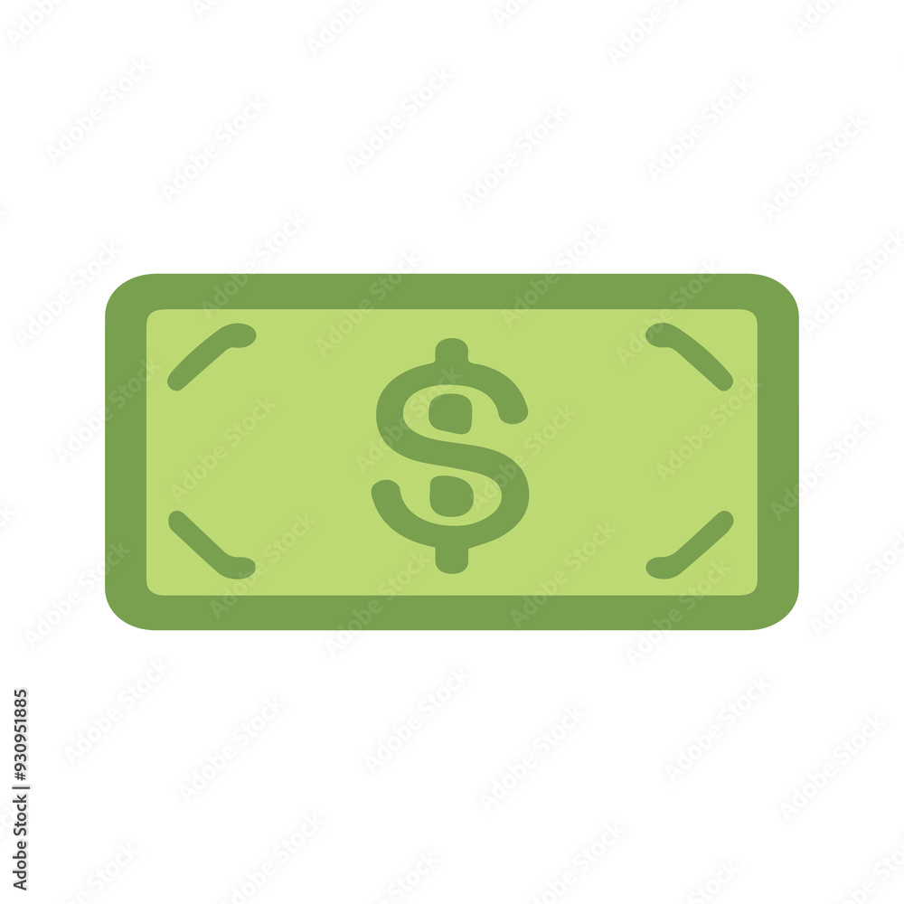 Dollar paper icon black and green color. banking cost marketing earn design. Dollar paper icon black and green color. banking cost marketing earn design.