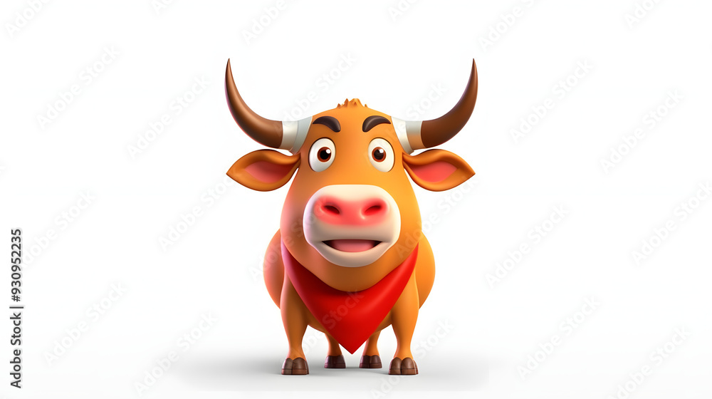 Bull 3d cartoon style Bull 3d cartoon style