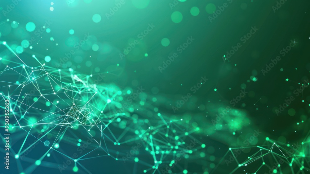 Fototapeta premium Abstract Green Network