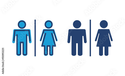 Toilet icon vector. restrooms icon vector. bathroom sign. wc, lavatory