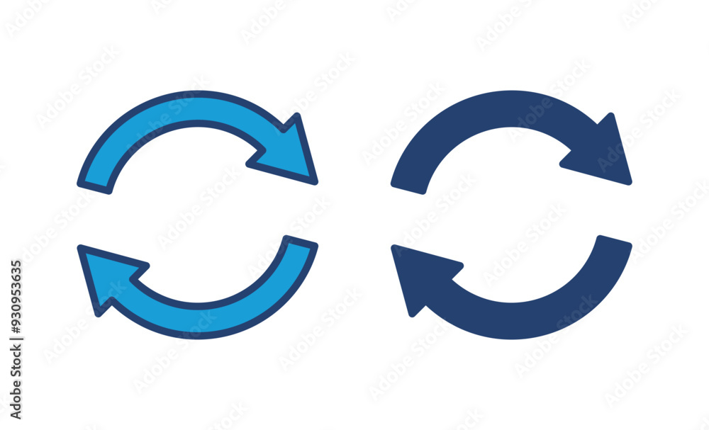 Refresh icon vector. Reload icon vector. Update icon. Refresh icon vector. Reload icon vector. Update icon.