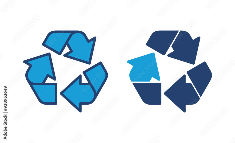 Recycle icon vector. Recycling vector icon. Recycle icon vector. Recycling vector icon.