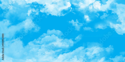 Abstract blue sky with beautiful natural white clouds, sky with white gorgeous fluffy cumulus clouds, abstract white cloud and blue sky with fluffy clouds in sunny day texture background.