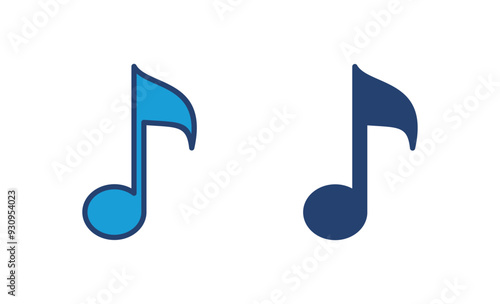 Music icon vector. note music icon vector