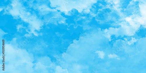 Abstract blue sky with beautiful natural white clouds, sky with white gorgeous fluffy cumulus clouds, abstract white cloud and blue sky with fluffy clouds in sunny day texture background.