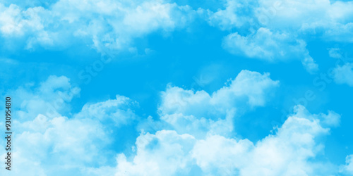Abstract blue sky with beautiful natural white clouds, sky with white gorgeous fluffy cumulus clouds, abstract white cloud and blue sky with fluffy clouds in sunny day texture background.