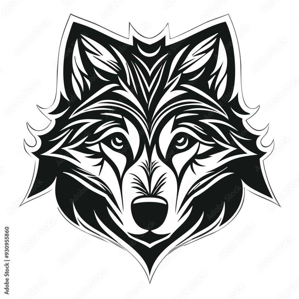 Obraz premium wolf head tattoo