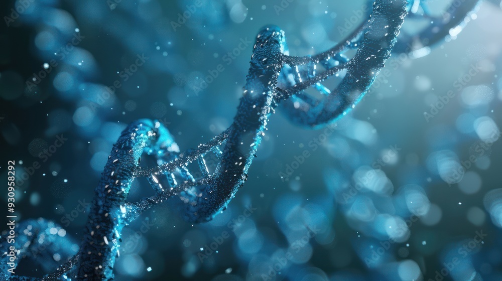 Blue DNA Double Helix Blue DNA Double Helix