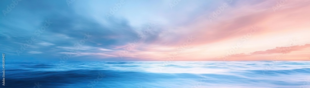 Serene seascape with soft waves beneath a gradient sky, transitioning from blue to pink hues at sunset, evoking tranquility and peace. Serene seascape with soft waves beneath a gradient sky, transitioning from blue to pink hues at sunset, evoking tranquility and peace.