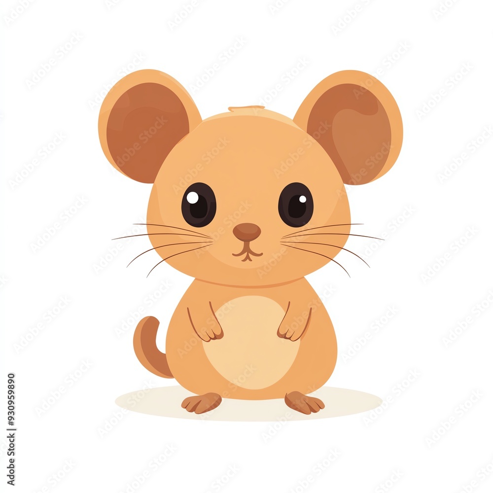 Cute cartoon mouse illustration with big eyes and a cheerful expression, perfect for children's books or educational materials. Cute cartoon mouse illustration with big eyes and a cheerful expression, perfect for children's books or educational materials.
