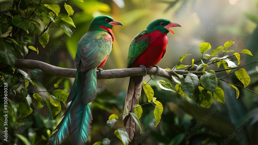 Resplendent Quetzal Bird Perched on a Branch in Nature, Wallpaper, Cover and Screen for Smartphone, Cell Phone, Computer, Laptop Resplendent Quetzal Bird Perched on a Branch in Nature, Wallpaper, Cover and Screen for Smartphone, Cell Phone, Computer, Laptop