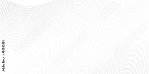 Abstract white blend digital wave lines and technology transparent background. Minimal carve wavy white and gray flowing wave lines and glowing moving lines. Futuristic sound wave lines background.