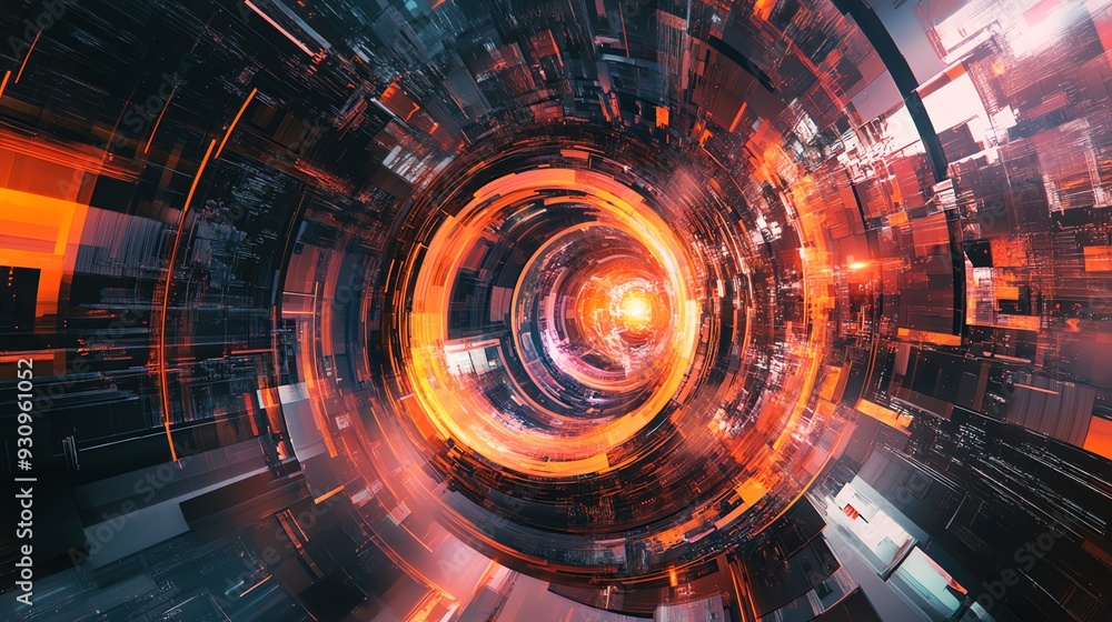 custom made wallpaper toronto digitalAbstract Futuristic Tunnel