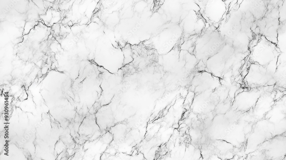 Obraz premium This white marble texture with grey veining is ideal for backgrounds, designs, and decor. Its luxurious look enhances any space with a timeless, refined feel, suitable for modern or classic styles