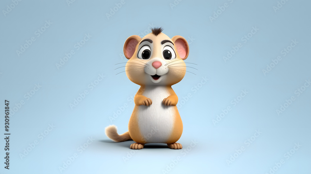 Ferret 3d cartoon style Ferret 3d cartoon style