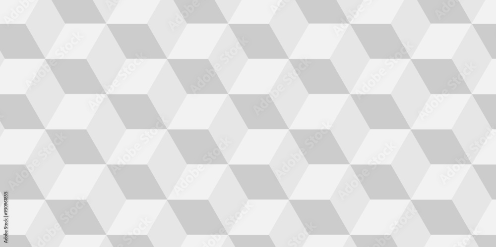 Minimal vector cube triangle geometric tile mosaic wall grid retro digital hexagon technology wallpaper background. white and gray block cube structure backdrop square triangle texture vintage design. Minimal vector cube triangle geometric tile mosaic wall grid retro digital hexagon technology wallpaper background. white and gray block cube structure backdrop square triangle texture vintage design.