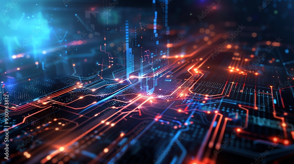 Fototapeta premium Abstract Digital Circuitry