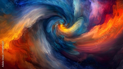 Swirling colors in the night sky