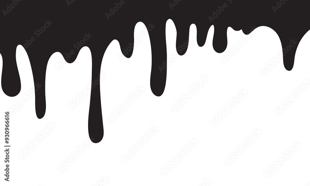 chocolate dripping on white background, vector eps 10