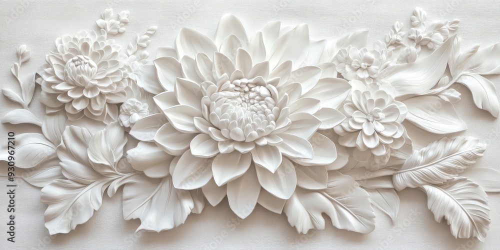 This stunning 3D floral wallpaper design showcases a beautiful array of intricate flowers and leaves, making it the perfect choice for vintageinspired interiors that desire elegance and charm This stunning 3D floral wallpaper design showcases a beautiful array of intricate flowers and leaves, making it the perfect choice for vintageinspired interiors that desire elegance and charm