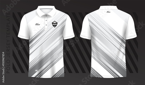 polo white t-shirt sport jersey design