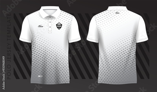 polo white t-shirt sport jersey design