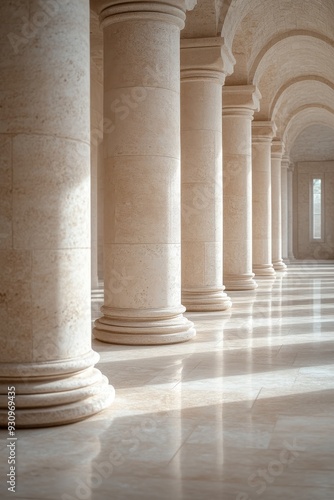 A clean, minimalist view of beige-colored pillars, showcasing a sleek, aesthetic style. The pillars’ simple design and neutral tones create a serene and sophisticated ambiance.