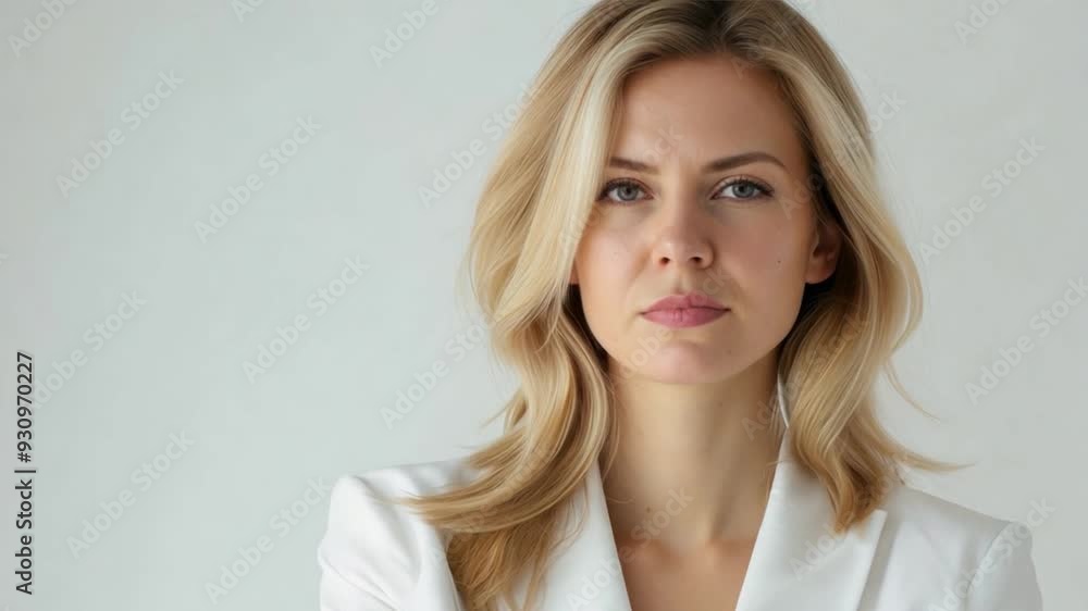 Businesswoman looking at camera against clean background Businesswoman looking at camera against clean background