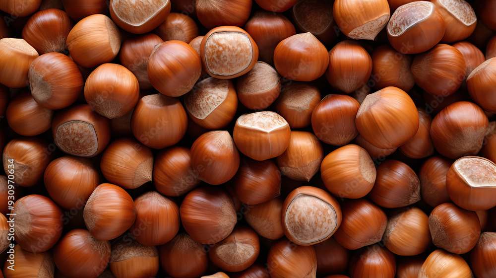 Flat Lay Photography of Hazelnuts in Full Frame Flat Lay Photography of Hazelnuts in Full Frame