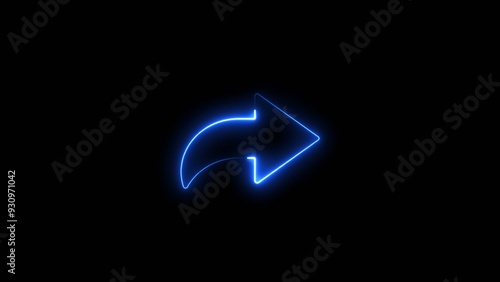  Glowing neon directional Arrow illustration .