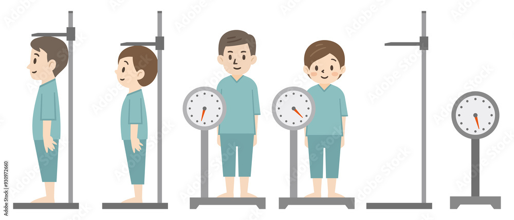 身体測定のイラスト