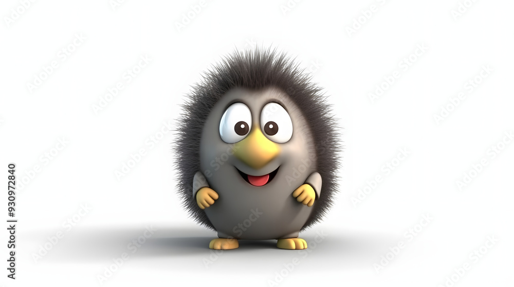 Fototapeta premium Porcupine 3d cartoon style