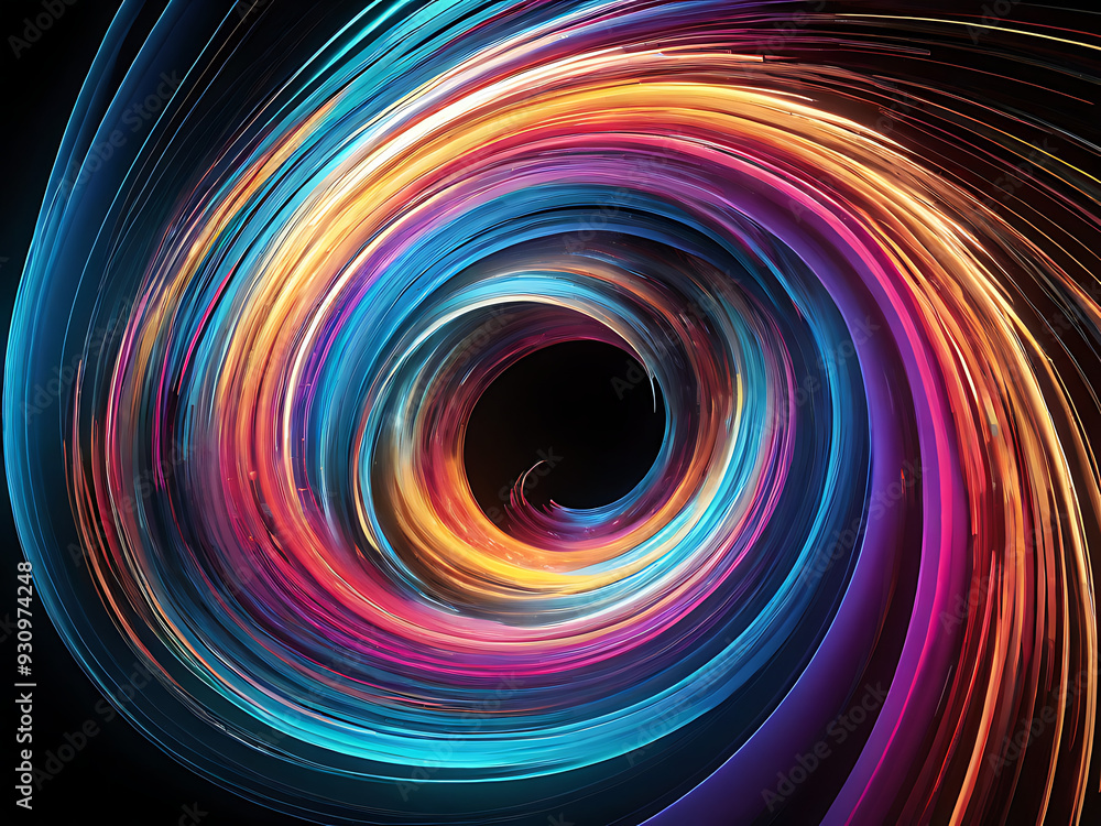 3D Spectrum Light Trails Long-Exposure Effect of Moving Light Trails in a Full Spectrum of Colors, Creating a Vivid Swirl 3D Spectrum Light Trails Long-Exposure Effect of Moving Light Trails in a Full Spectrum of Colors, Creating a Vivid Swirl