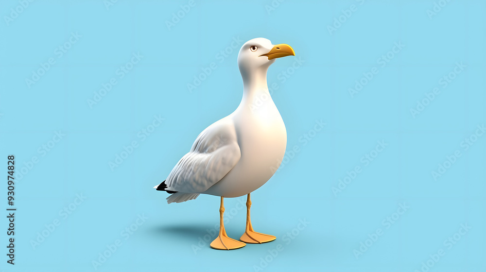 Seagull 3d cartoon style Seagull 3d cartoon style