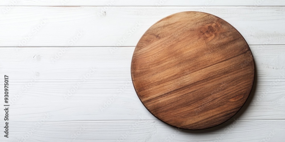 Warm Brown Wooden Coaster on a White Surface Warm Brown Wooden Coaster on a White Surface