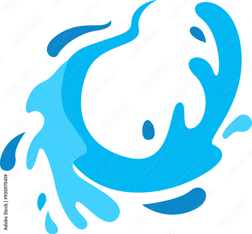 Obraz premium Water Splash Illustration