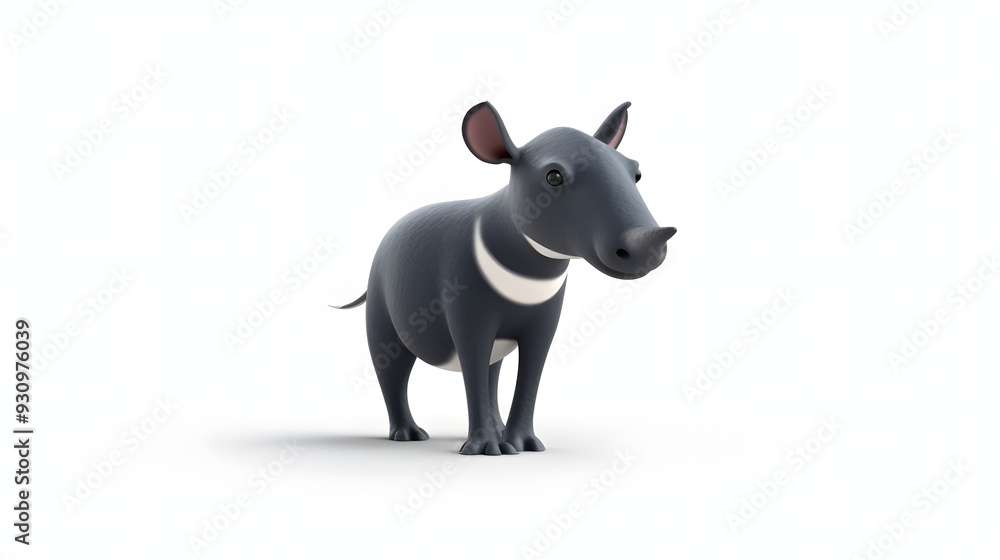 Tapir 3d Cartoon style Tapir 3d Cartoon style