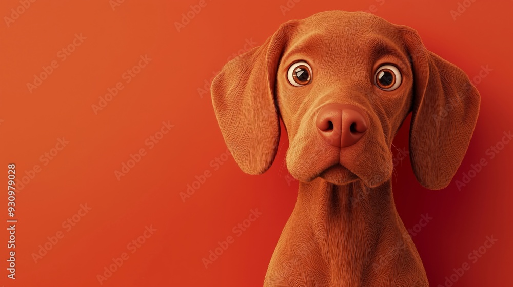 An Adorable Animated Dog with a Charming Expression An Adorable Animated Dog with a Charming Expression