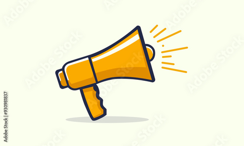 Loudspeaker and megaphone concept illustration