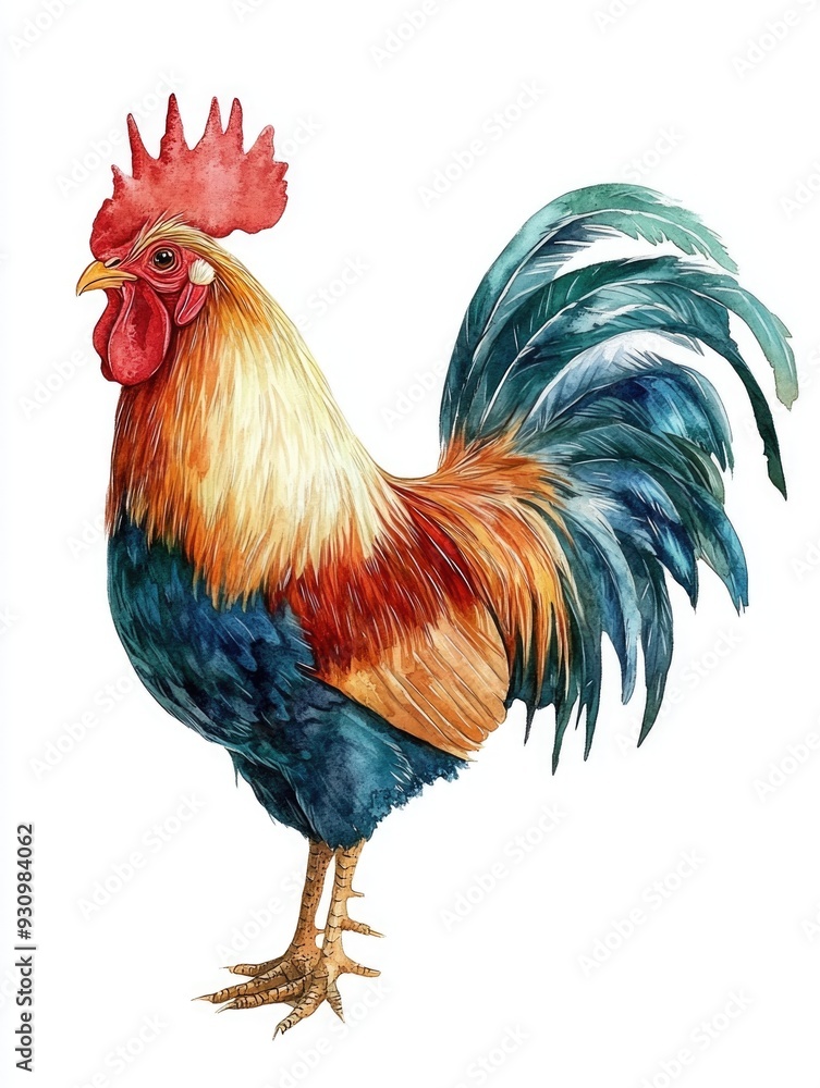 Vivid Rooster Illustration Vivid Rooster Illustration