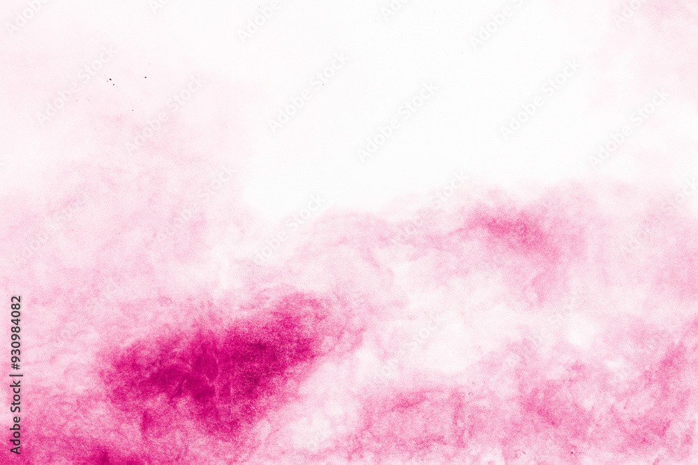 Fototapeta premium Deep Pink Powder Explosion on White Background
