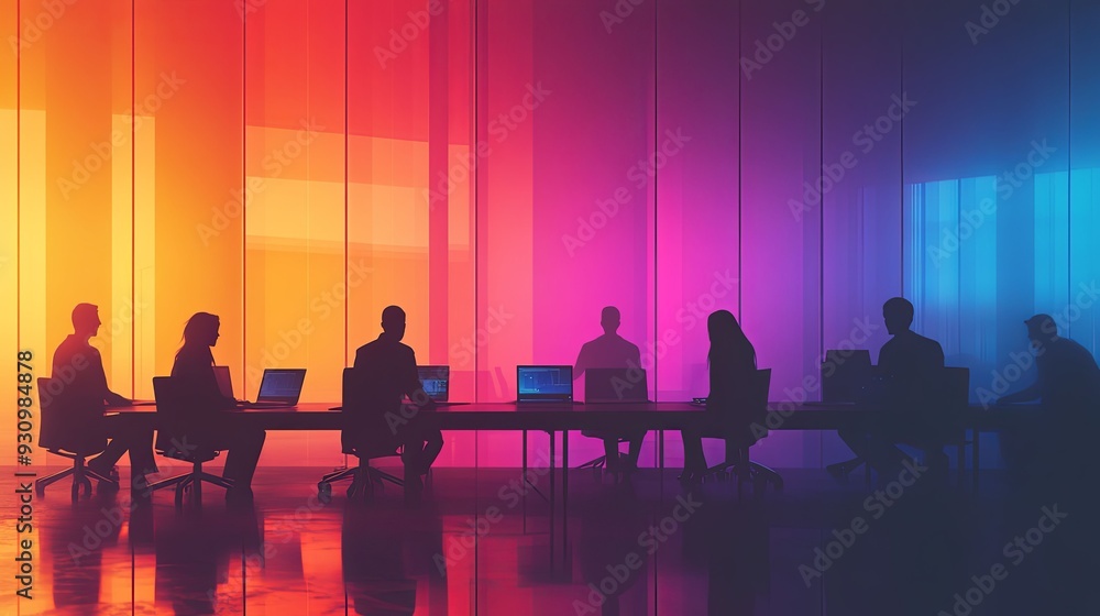 Unity in Simplicity. Minimalistic teamwork concept Unity in Simplicity. Minimalistic teamwork concept