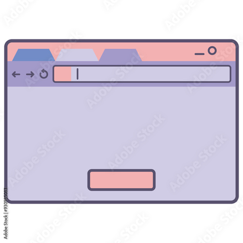 Hand drawn retro computer windows element