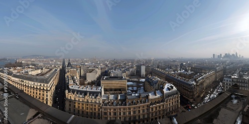 a panoramatic view of city urban. realistic